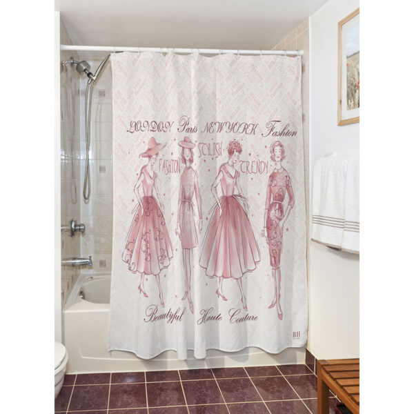 Κουρτίνα μπάνιου Fashion Art 3241  190x180  Ροζ Beauty Home