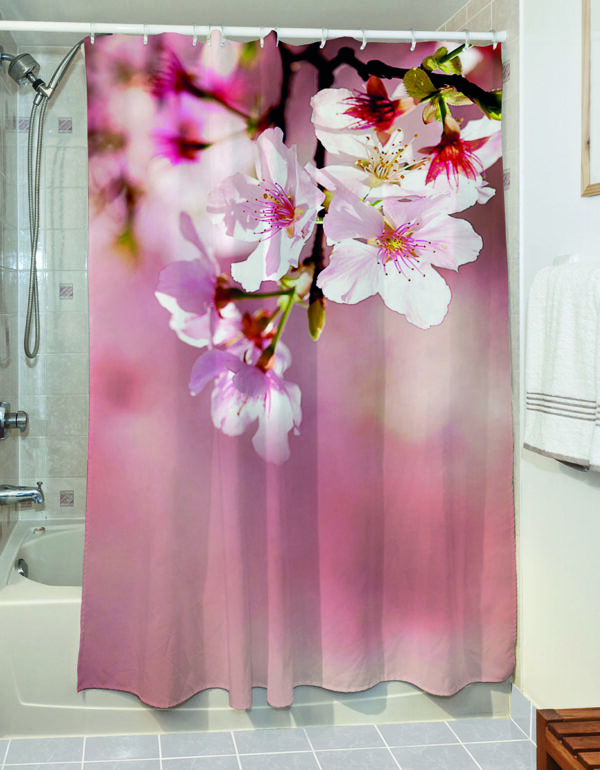 Κουρτίνα μπάνιου Wipe Art 3128 190x180 Ροζ Beauty Home