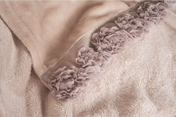 Κουβέρτα-ριχτάρι  Σχ. Danae super soft flannel με διακοσμητική φάσα  100% pol.