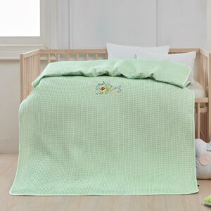 Κουβέρτα πικέ με κέντημα Art 5312 100X150 Λαχανί Beauty Home